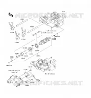 GEAR CHANGE DRUM   SHIFT FORKS voor Kawasaki VN1700 VOYAGER 2014