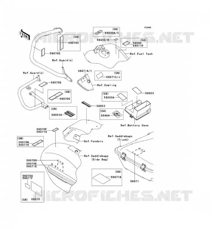 LABELS Kawasaki MOTOS 1700 2012 VN1700 VOYAGER ABS  VN1700BCF