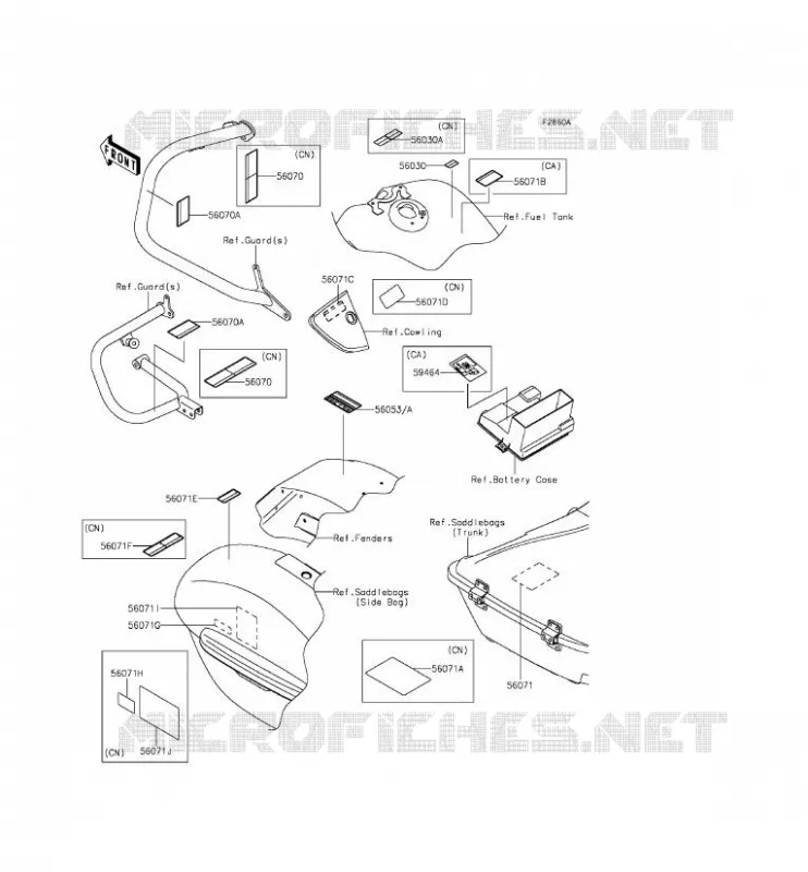LABELS Kawasaki MOTOS 1700 2013 VULCAN 1700 VOYAGER ABS  VN1700BDF