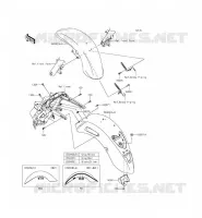 FENDER voor Kawasaki VULCAN 1700 VOYAGER ABS 2014