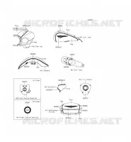 STICKER(GRAY/RED) voor Kawasaki VULCAN 1700 VOYAGER ABS 2014