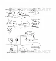 STICKER(WHITE/SILVER) voor Kawasaki VULCAN 1700 VOYAGER ABS 2014