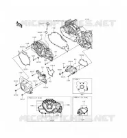 LEFT ENGINE COVER voor Kawasaki VULCAN 1700 VOYAGER ABS 2014