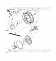 REAR WHEEL   CHAIN voor Kawasaki VULCAN 1700 VOYAGER ABS 2014