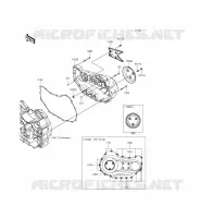RIGHT ENGINE COVER(S) voor Kawasaki VULCAN 1700 VOYAGER ABS 2014