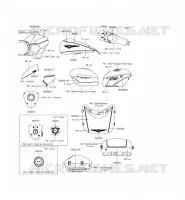 STICKER(WHITE/SILVER) voor Kawasaki VULCAN 1700 VOYAGER ABS 2014