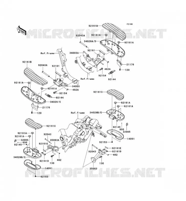 FOOTREST Kawasaki MOTOS 1700 2012 VN1700 NOMAD  VN1700CCF