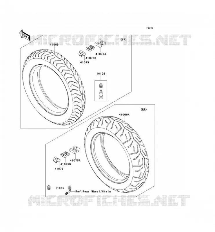 TIRES Kawasaki MOTOS 1700 2012 VN1700 NOMAD  VN1700CCF