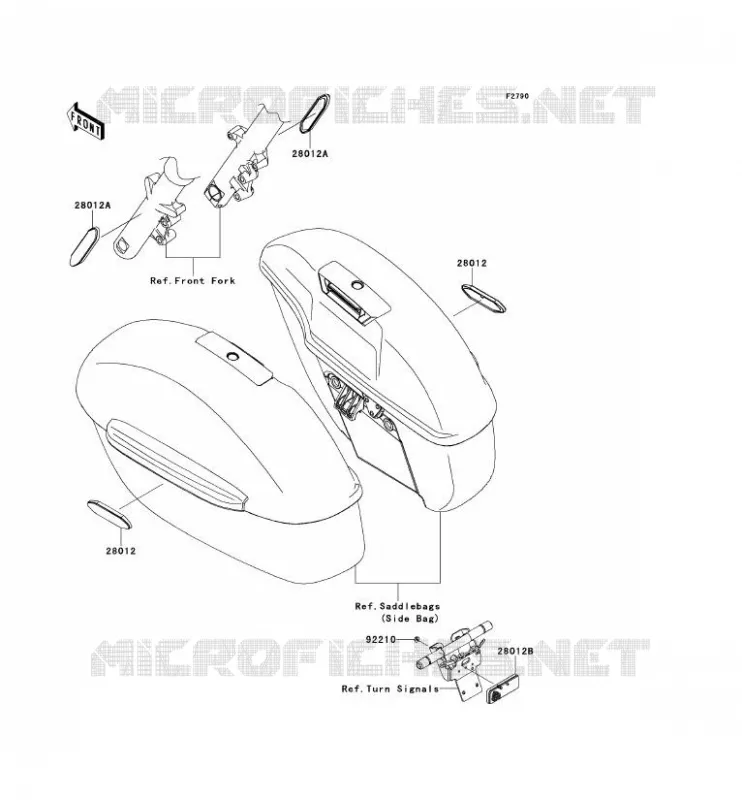 REFLECTOR Kawasaki MOTOS 1700 2013 VN1700 NOMAD  VN1700CDF