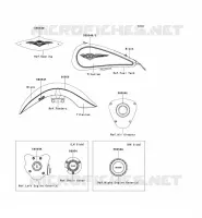 STICKER(TITANIUM/BLACK) voor Kawasaki VN1700 CLASSIC TOURER ABS 2010