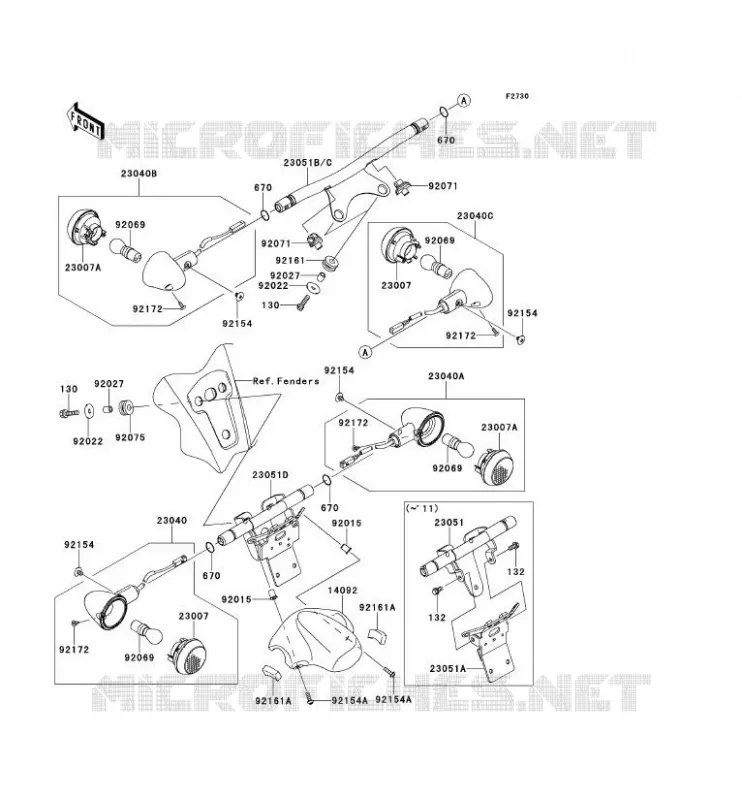 INDICATORS Kawasaki MOTOS 1700 2011 VN1700 CLASSIC TOURER ABS  VN1700DBF
