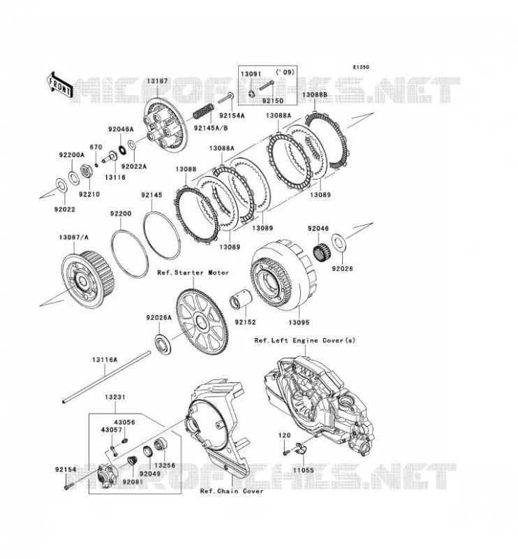 CLUTCH Kawasaki MOTOS 1700 2009 VN1700 CLASSIC  VN1700E9F