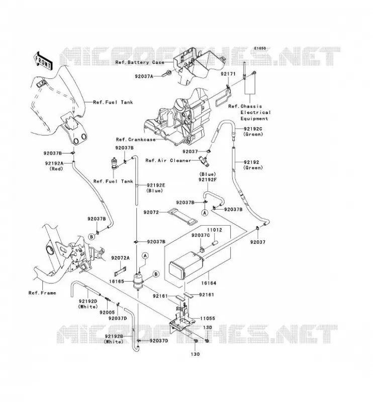 FUEL EVAPORATION SYSTEM(CA) Kawasaki MOTOS 1700 2009 VN1700 CLASSIC  VN1700E9F