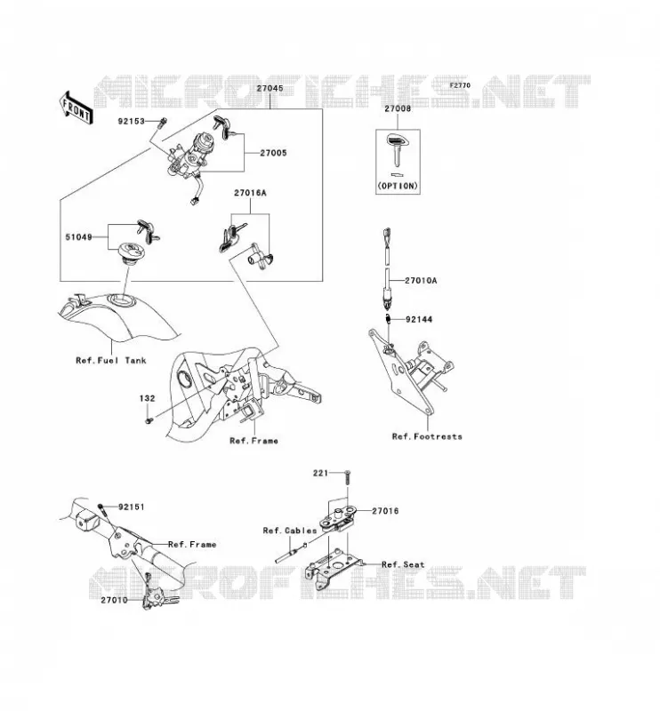 SWITCH - REFLECTORS Kawasaki MOTOS 1700 2009 VN1700 CLASSIC  VN1700E9F