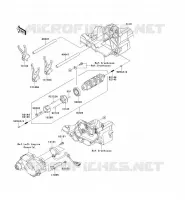 GEAR CHANGE DRUM   SHIFT FORKS voor Kawasaki VN1700 CLASSIC ABS 2010