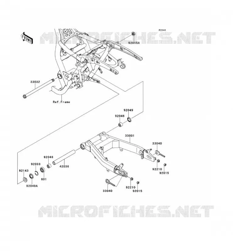 SWINGARM Kawasaki MOTOS 1700 2010 VN1700 CLASSIC ABS  VN1700FAF