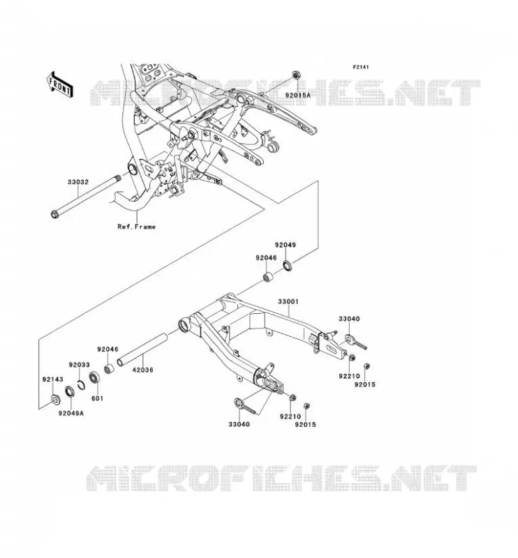 SWINGARM Kawasaki MOTOS 1700 2011 VN1700 CLASSIC ABS  VN1700FBF