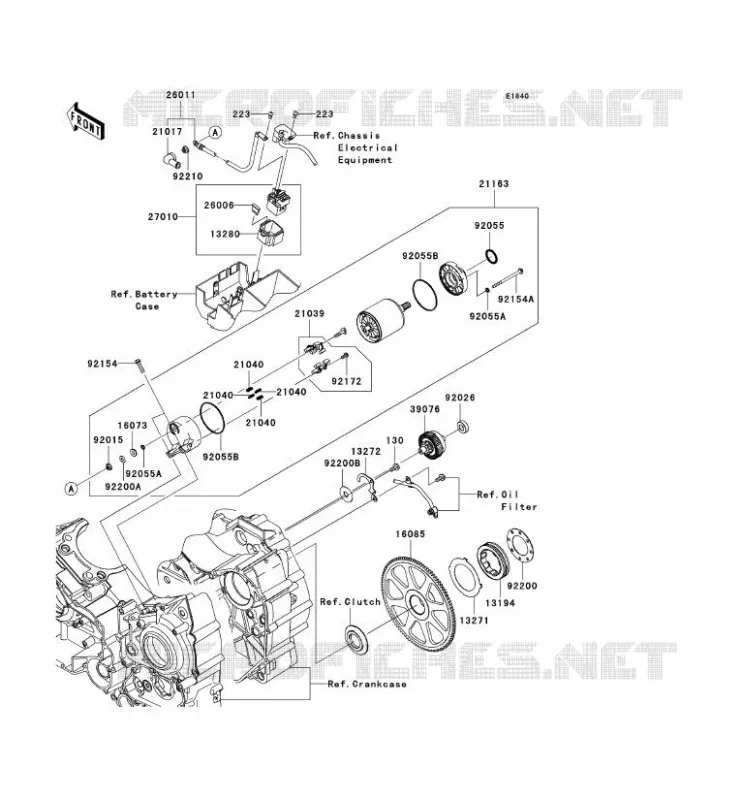 STARTER MOTOR Kawasaki MOTOS 1700 2009 VN1700 CLASSIC LT  VN1700G9F