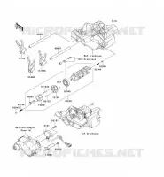 GEAR CHANGE DRUM   SHIFT FORKS voor Kawasaki VN1700 VAQUERO 2011