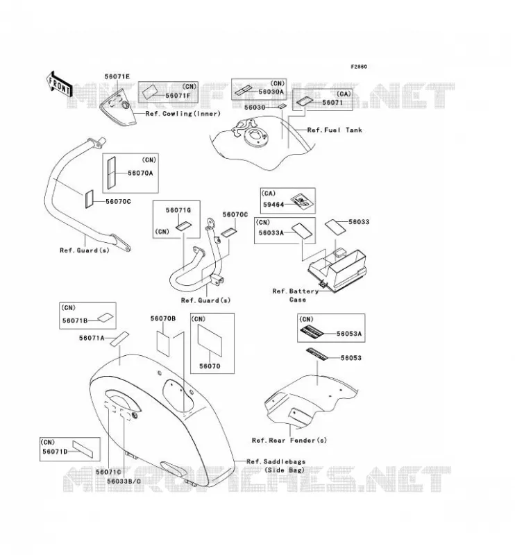 LABELS Kawasaki MOTOS 1700 2013 VN1700 VAQUERO  VN1700JDF
