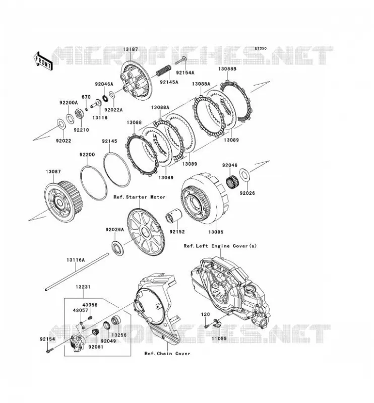CLUTCH Kawasaki MOTOS 1700 2011 VN1700 VOYAGER CUSTOM ABS  VN1700KBF