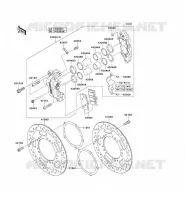 FRONT BRAKE voor Kawasaki VN1700 VOYAGER CUSTOM ABS 2013