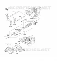 GEAR CHANGE DRUM   SHIFT FORKS voor Kawasaki VN1700 VOYAGER CUSTOM ABS 2013