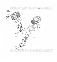 CYLINDER   PISTON  voor Kawasaki VULCAN 1700 VOYAGER CUSTOM ABS 2014