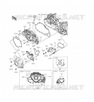 LEFT ENGINE COVER voor Kawasaki VULCAN 1700 VOYAGER CUSTOM ABS 2014