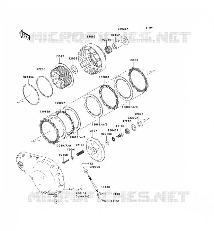 CLUTCH Kawasaki MOTOS 2000 2004 VN2000  VN2000-A1