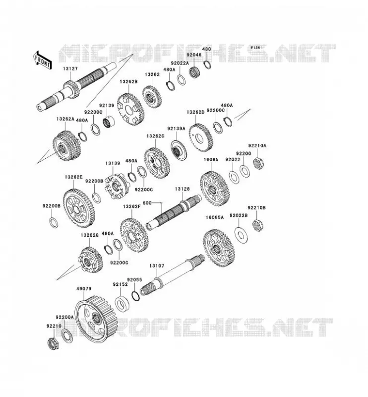 TRANSMISSION Kawasaki MOTOS 2000 2004 VN2000  VN2000-A1