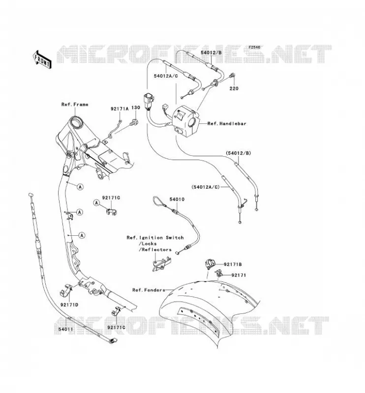 CABLES Kawasaki MOTOS 2000 2004 VN2000  VN2000-A1