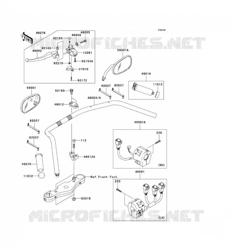 HANDLEBAR Kawasaki MOTOS 2000 2004 VN2000  VN2000-A1