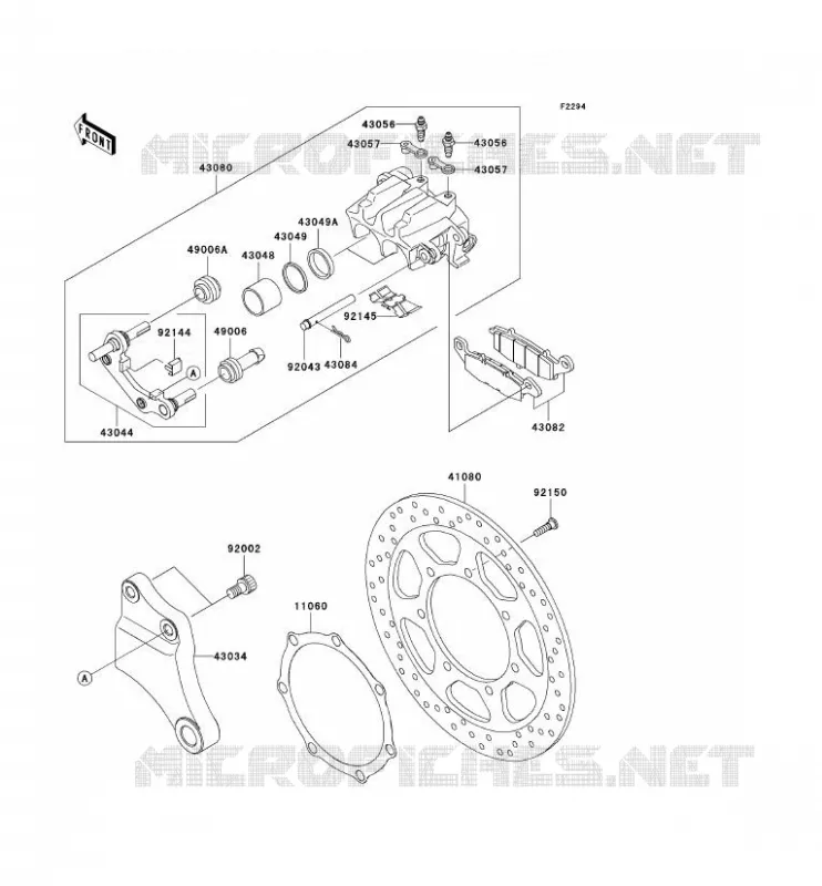 REAR BRAKE Kawasaki MOTOS 2000 2004 VN2000  VN2000-A1
