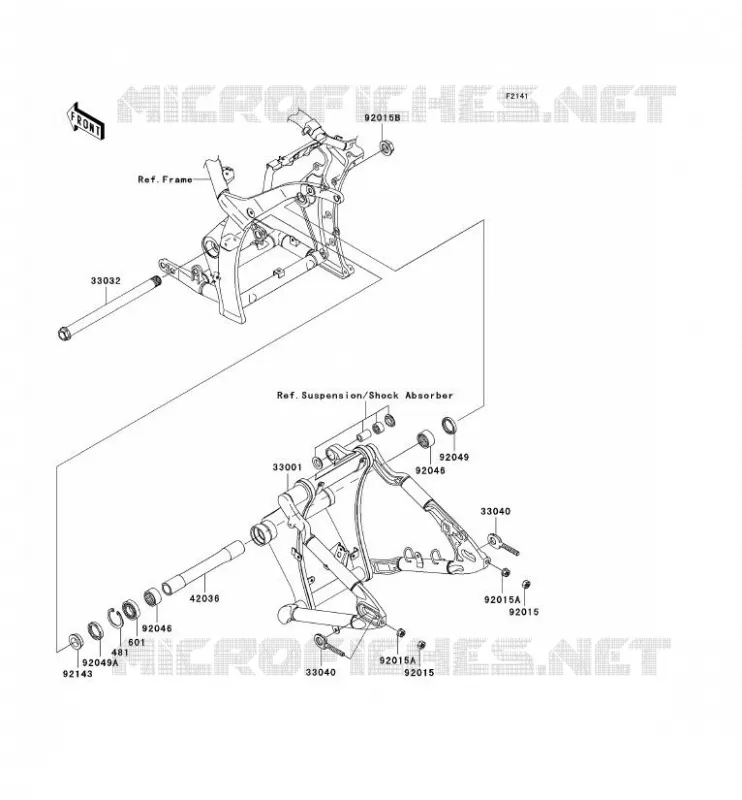 SWINGARM Kawasaki MOTOS 2000 2004 VN2000  VN2000-A1