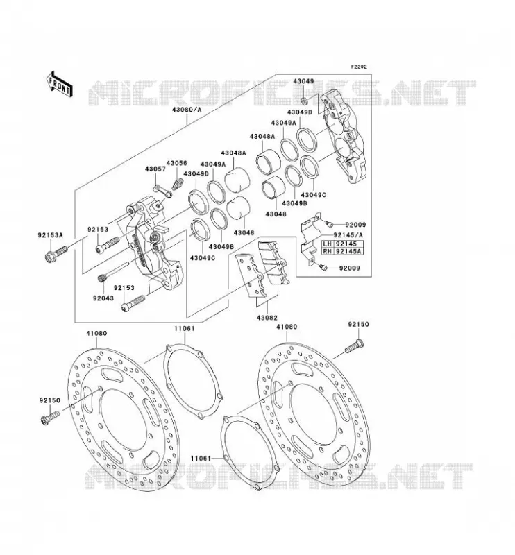 FRONT BRAKE Kawasaki MOTOS 2000 2005 VN2000  VN2000-A2