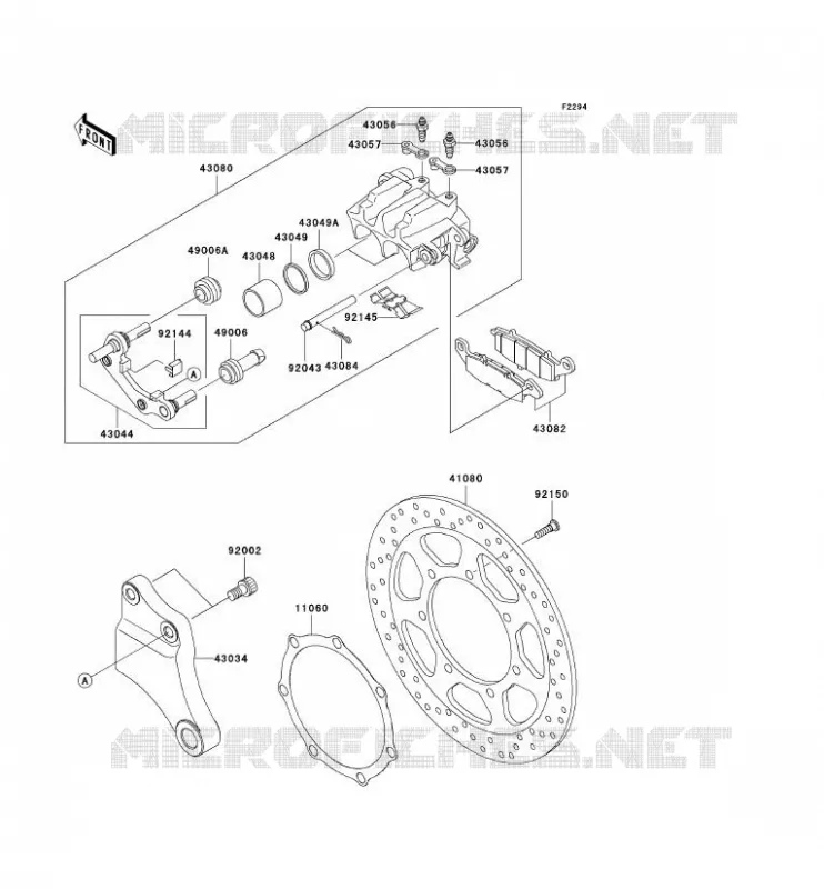 REAR BRAKE Kawasaki MOTOS 2000 2005 VN2000  VN2000-A2