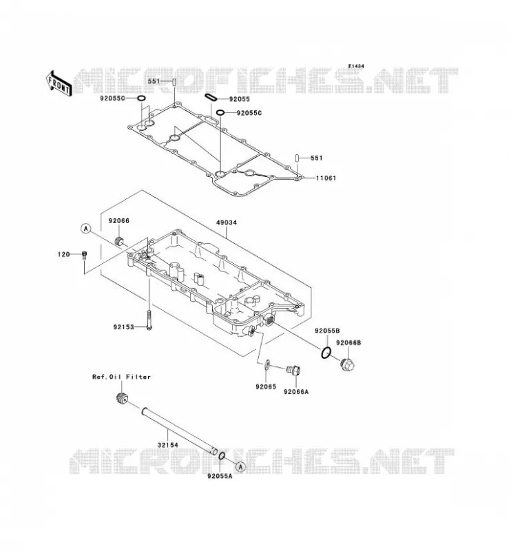 OIL PAN Kawasaki MOTOS 2000 2005 VN2000  VN2000-A2H
