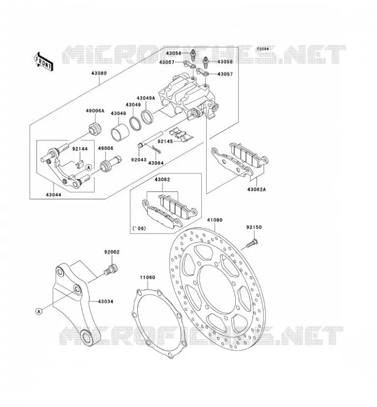 REAR BRAKE Kawasaki MOTOS 2000 2006 VN2000  VN2000A6F