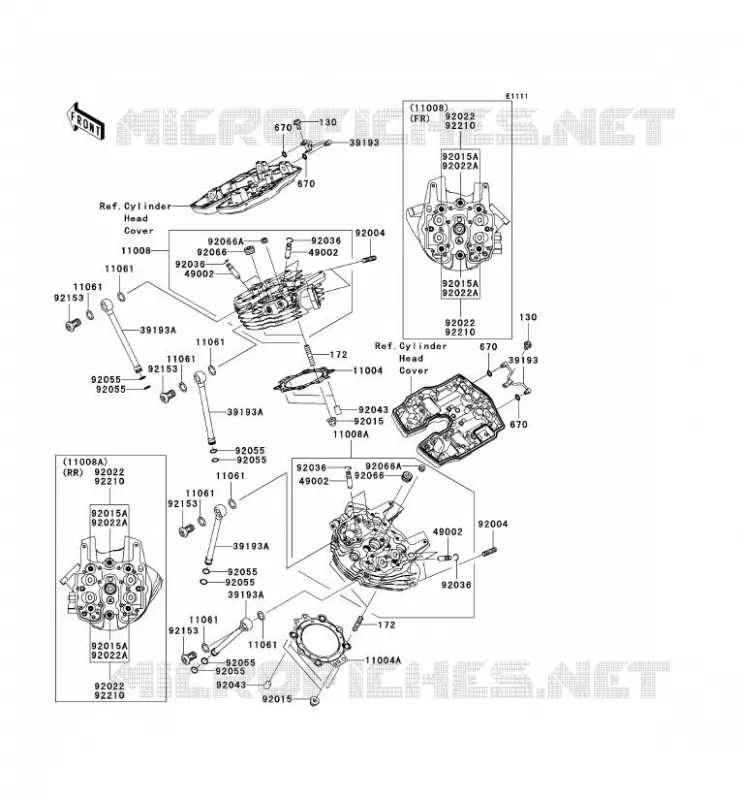 CYLINDER HEAD Kawasaki MOTOS 2000 2006 VN2000  VN2000A6F