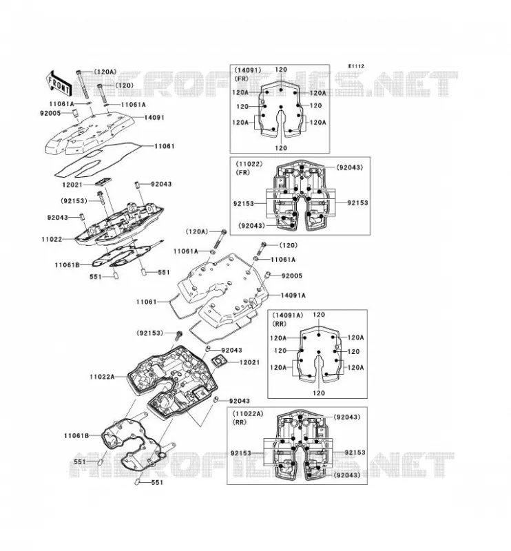 CYLINDER HEAD COVER Kawasaki MOTOS 2000 2006 VN2000  VN2000A6F