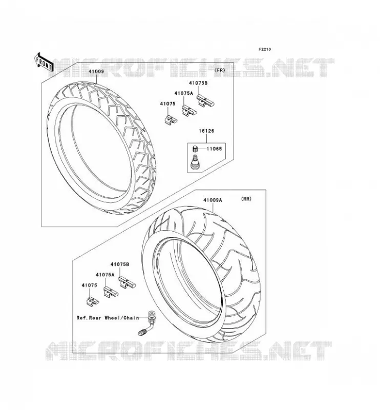 TIRES Kawasaki MOTOS 2000 2008 VN2000  VN2000G8F