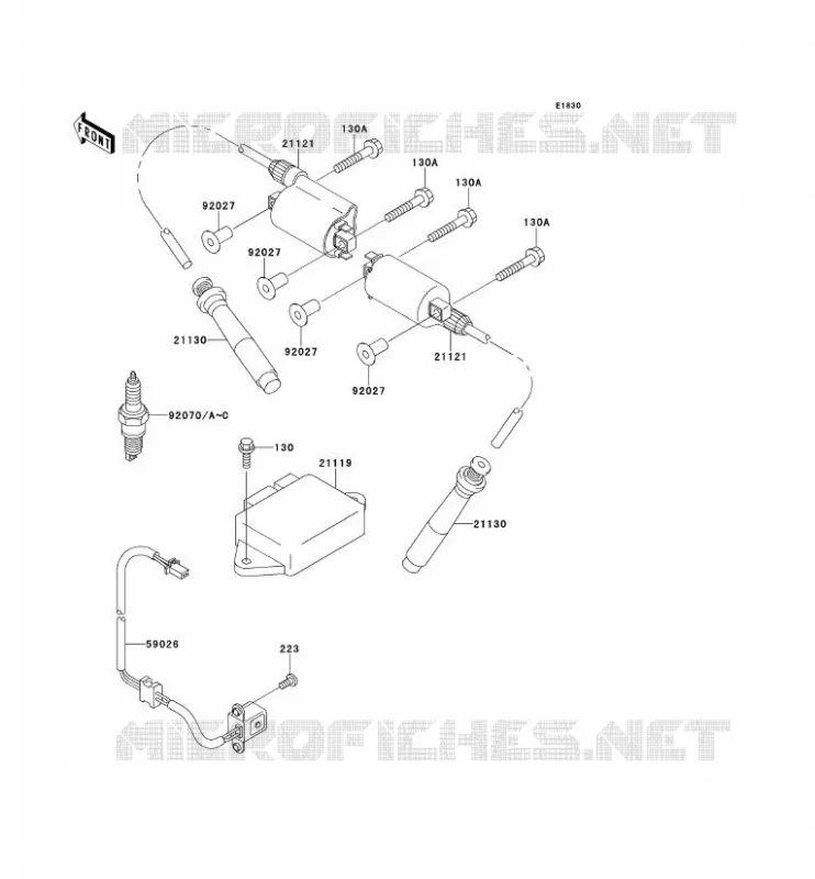 IGNITION SYSTEM Kawasaki MOTOS 250 2000 ELIMINATOR 250V  VN250-A3P