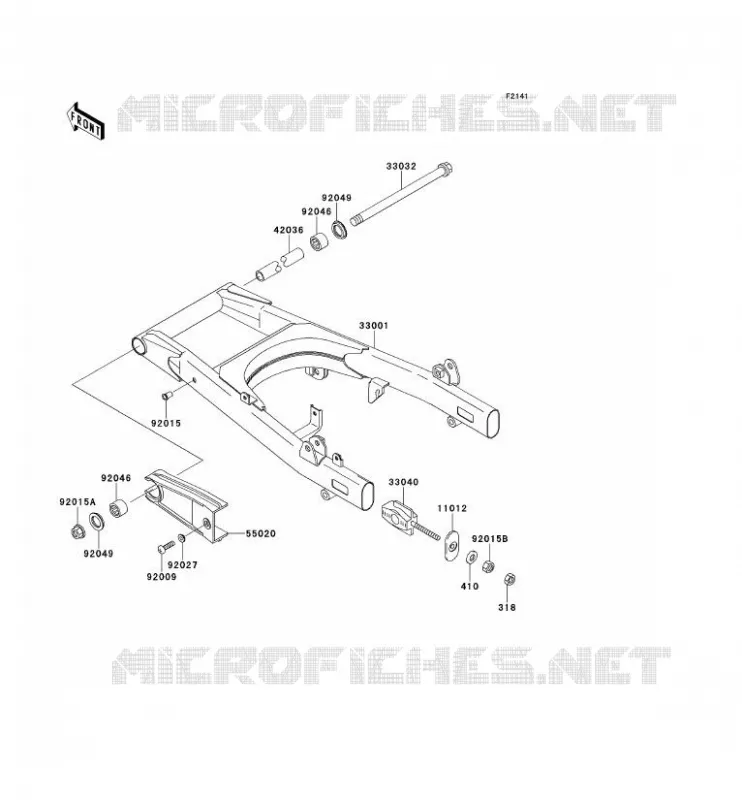 SWINGARM Kawasaki MOTOS 250 2000 ELIMINATOR 250V  VN250-A3P