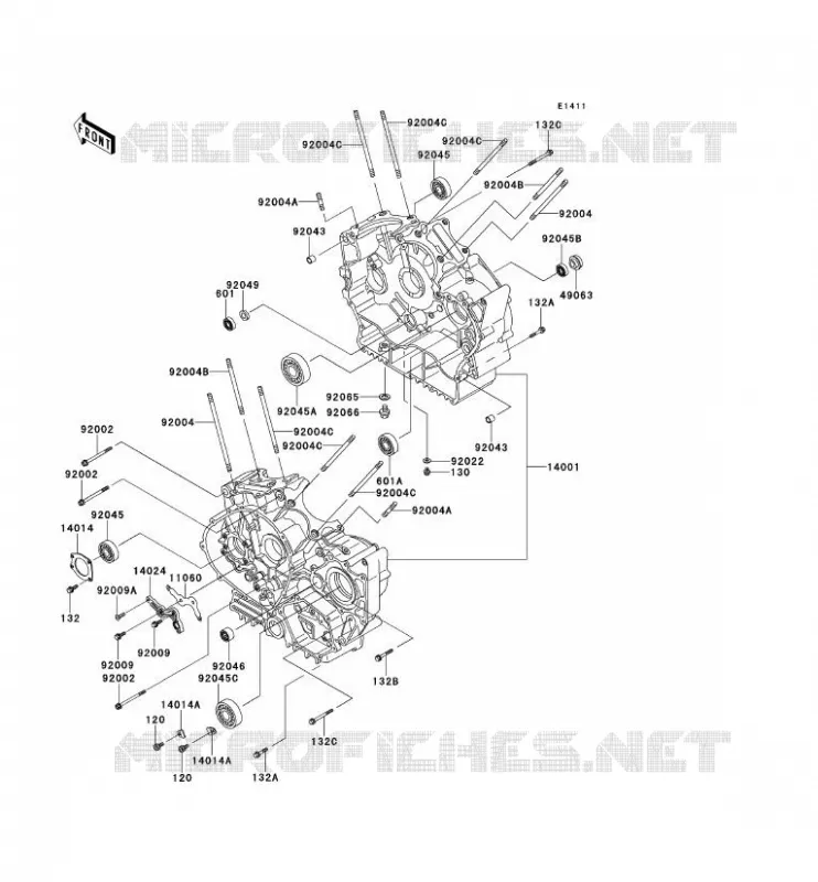 CRANKCASE(S) Kawasaki MOTOS 800 1995 VN800  VN800-A1