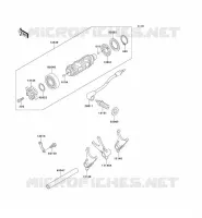 GEAR CHANGE DRUM   SHIFT FORKS voor Kawasaki VN800 1995