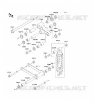 SUSPENSION   SHOCK ABSORBER voor Kawasaki VN800 1995
