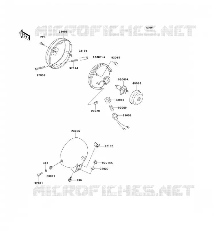 LENS(S) Kawasaki MOTOS 800 1995 VN800  VN800-A1