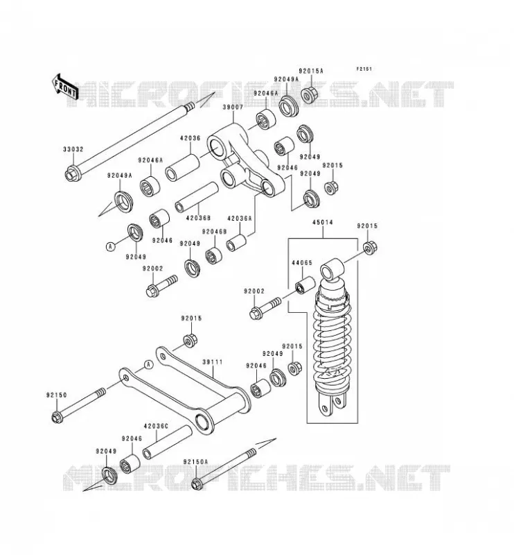 SUSPENSION - SHOCK ABSORBER Kawasaki MOTOS 800 1996 VN800  VN800-A2