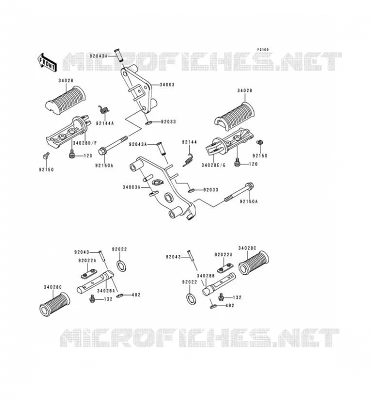 FOOTREST Kawasaki MOTOS 800 1996 VN800  VN800-A2